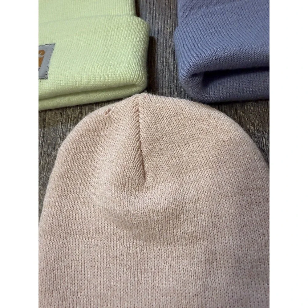 Carhartt A18 Acrylic Cuffed Beanie Hat Lot of 5 Pastel One Size Pink Green